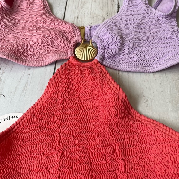 CLEONIE Hamptons Maillot One Piece Coral Blossom Lilac One Size - Picture 7 of 10